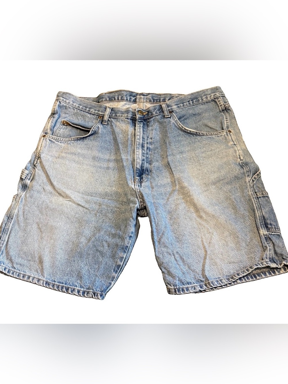Wall’s Denim Men’s Jean Shorts Cargo 40 Regular Blue Medium Wash Cotton Outdoor